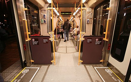 The interior of a Type 2 MAX car, towards middle section