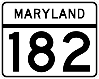 <span class="mw-page-title-main">Maryland Route 182</span> State highway in Montgomery County, Maryland