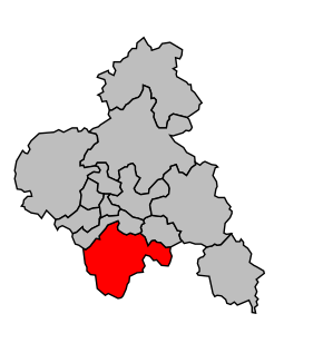 Kanton na mapě arrondissementu Montluçon