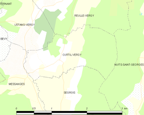Poziția localității Curtil-Vergy