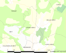 Mapa obce L’ Étang-Vergy