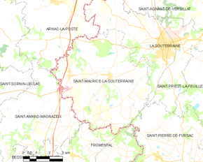 Poziția localității Saint-Maurice-la-Souterraine