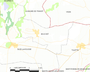 Poziția localității Bouchet