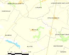 Carte de la commune de Bouville.