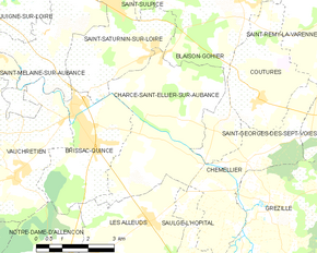 Poziția localității Charcé-Saint-Ellier-sur-Aubance