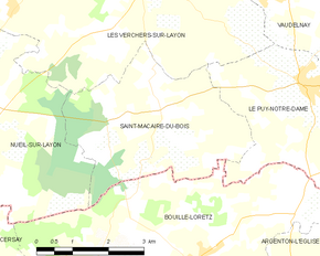 Poziția localității Saint-Macaire-du-Bois