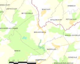 Mapa obce Brin-sur-Seille