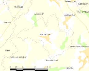 Poziția localității Béalencourt