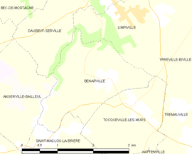 Mapa obce Bénarville