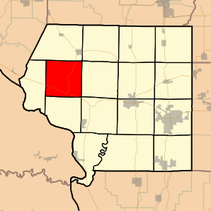 Kort, der fremhæver Kinkaid Township, Jackson County, Illinois.svg
