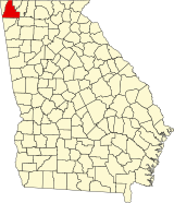 Mappa della Georgia che evidenzia Walker County.svg