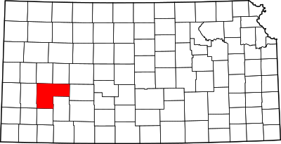 Map of Kansas highlighting Finney County.svg