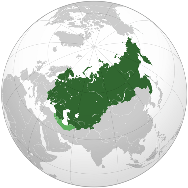 Карта России после Февральской революции(с провозглашенными Украиной, Юго-Восточным союзом, Бурят-Монголией, Закавказьем, и дореволюционными Финляндией, Хивинским и Бухарским ханствами, и Урянхайским краем)