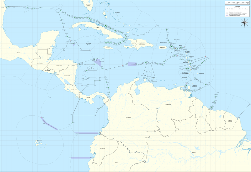 Relaciones con Nicaragua - Página 43 800px-Mapa_del_Caribe_%28l%C3%ADmites_marinos%29.svg