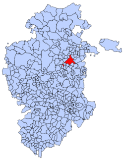 Municipal location of Briviesca in Burgos province