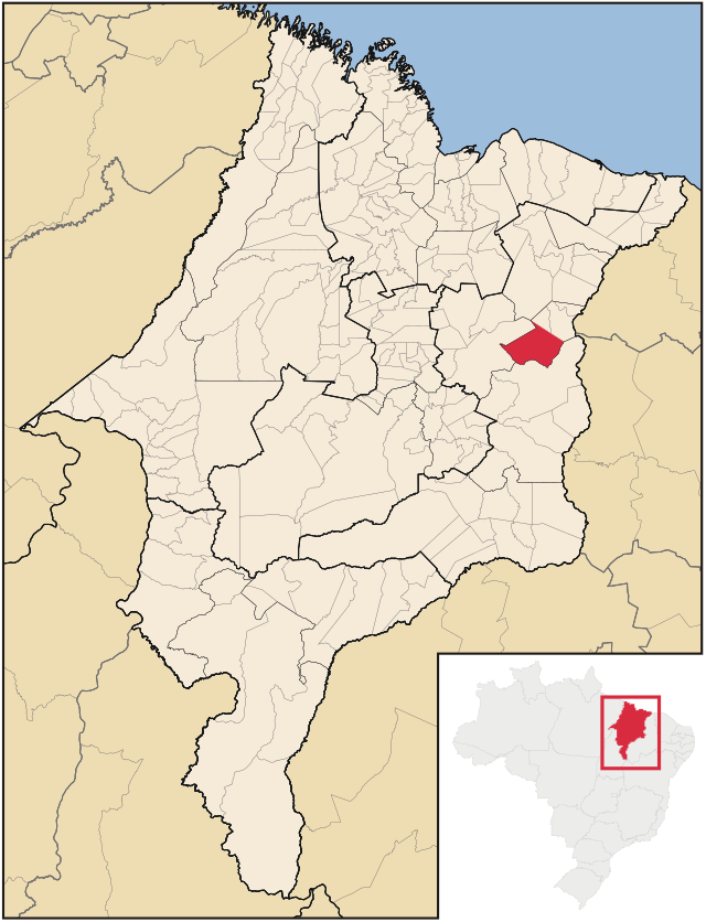 Localização de Aldeias Altas no Maranhão
