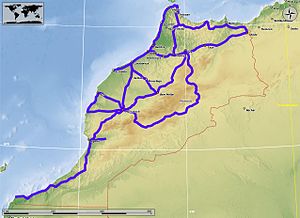 Maroc: Toponymie, Géographie physique, Topographie