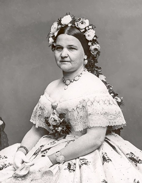 Mary Todd Lincoln, wife of Abraham Lincoln, in 1861