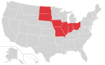 Missouri Valley Football Conference Map.svg