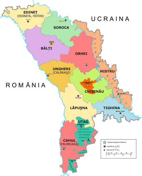 Former counties of Moldova.