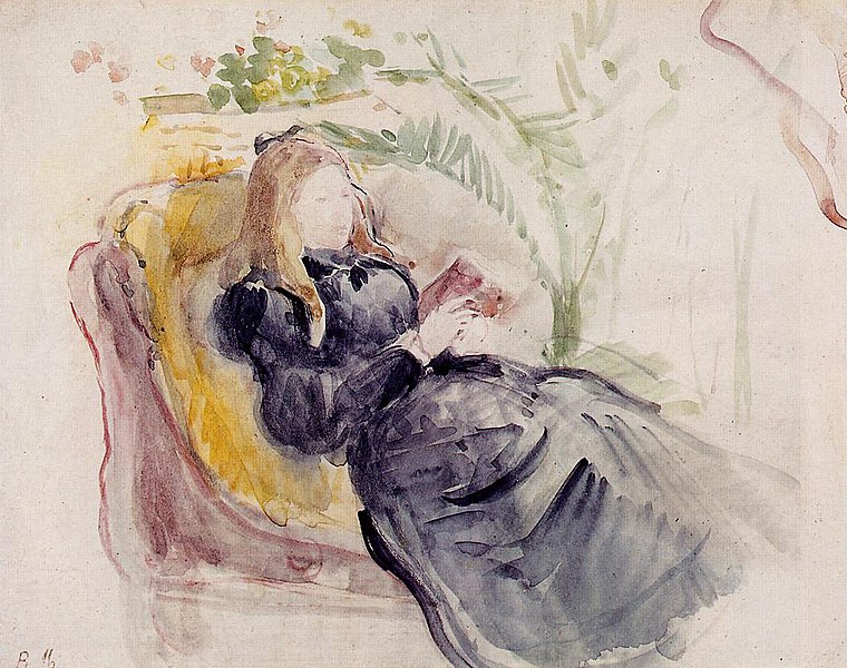 File:Morisot - julie-manet-reading-in-a-chaise-lounge.jpg