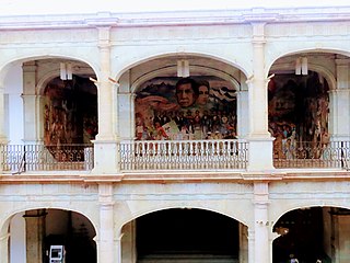 <i>Oaxaca en la historia y en el mito</i> Mural by Arturo García Bustos