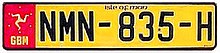 A Manx number plate displaying the GBM country code NMN-835-H.jpg