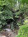 Küppelsteiner Bach fließt in Kaskaden über moosbewachsene Felsen