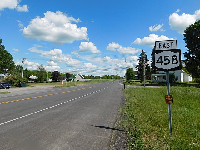 NY 458 in Nicholville