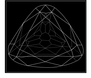 Drawing resolve into a rounded pyramidal shape.