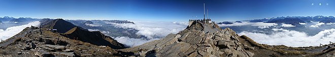 View from Niesen's summit of 360° degree panorama.