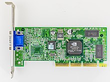 Nvidia MS-8830 with Vanta graphic chip, standard video card in a Compaq Deskpro Evo office computer (2001) Nvidia MS-8830 with VANTA-16 graphic chip-3036.jpg