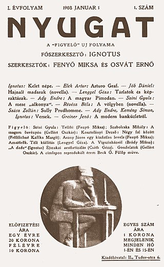 <i>Nyugat</i> Hungarian literary journal