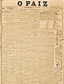 A primeira página de O Paiz em 1901.
