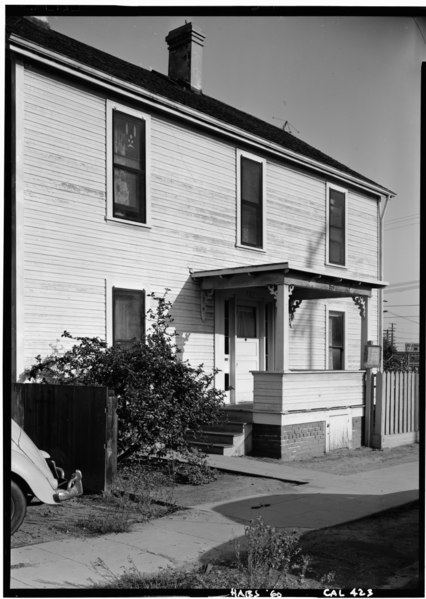 File:October 1960 NORTHWEST CORNER ELEVATION - William Heath Davis House, 227 Eleventh Avenue, San Diego, San Diego County, CA HABS CAL,37-SANDI,2-2.tif