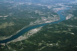 An aerial view of the central part of the MSA.