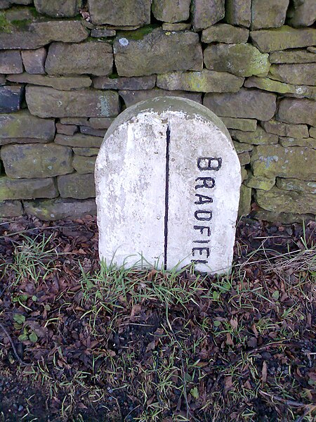 File:Old Boundary Marker by the A57, Bradfield Parish (geograph 6038052).jpg