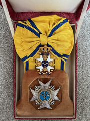 Commander Grand Cross of the order in a case by C.F. Carlman.