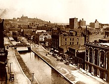 Miami and Erie Canal in Cincinnati, 1914