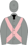 Grey, pink cross belts