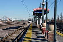 The Oxford/City of Sheridan light rail station