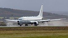 The RAF's second Poseidon MRA1 arrives at Lossiemouth on 13 October 2020 P-8A Poseidon arrives at RAF Lossiemouth for the first time MOD 45166981.jpg