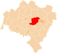 Okres Slezská Středa na mapě vojvodství