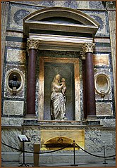 Madonna on the tomb of Raphael, Pantheon, Rome