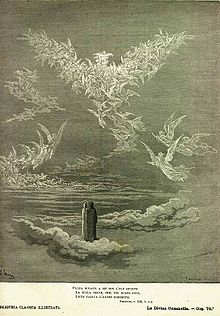 I beati del Cielo di Giove nell'Aquila imperiale; incisione di Gustave Doré.