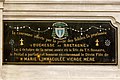 Partie droite de la plaque commémorative du couronnement du tableau de Notre-Dame-de-Bonne-Nouvelle de l'église Saint-Aubin en Notre-Dame-de-Bonne-Nouvelle, Rennes, France.jpg