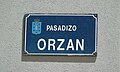 * Nomination Street sign of Pasadizo Orzán, in A Coruña (Galicia, Spain). --Drow male 14:40, 16 July 2021 (UTC) * Decline  Comment Is it that shape or actually rectangular? I'd also have cropped the black at the bottom Rodhullandemu 16:17, 16 July 2021 (UTC) . @Rodhullandemu Done. --Drow male 10:02, 17 July 2021 (UTC)  Oppose Tilted at left. --Sebring12Hrs 14:49, 23 July 2021 (UTC)