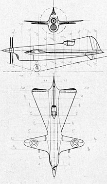 Payen Pa-112 3-view drawing from L'Aerophile October 1938 Payen Pa-112 3-view L'Aerophile October 1938.jpg