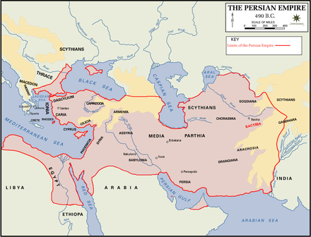The Persian Empire in 490 BC