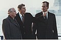 Photograph of President Reagan and Vice-President Bush meeting with General Secretary Gorbachev on Governor's Island... - NARA - 198595 (1).jpg